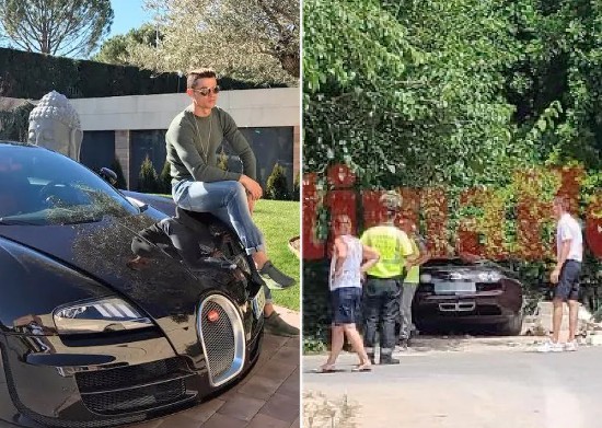 Cristiano Ronaldo's Million-Dollar Bugatti Veyron Wrecked In Spain Crash: Report